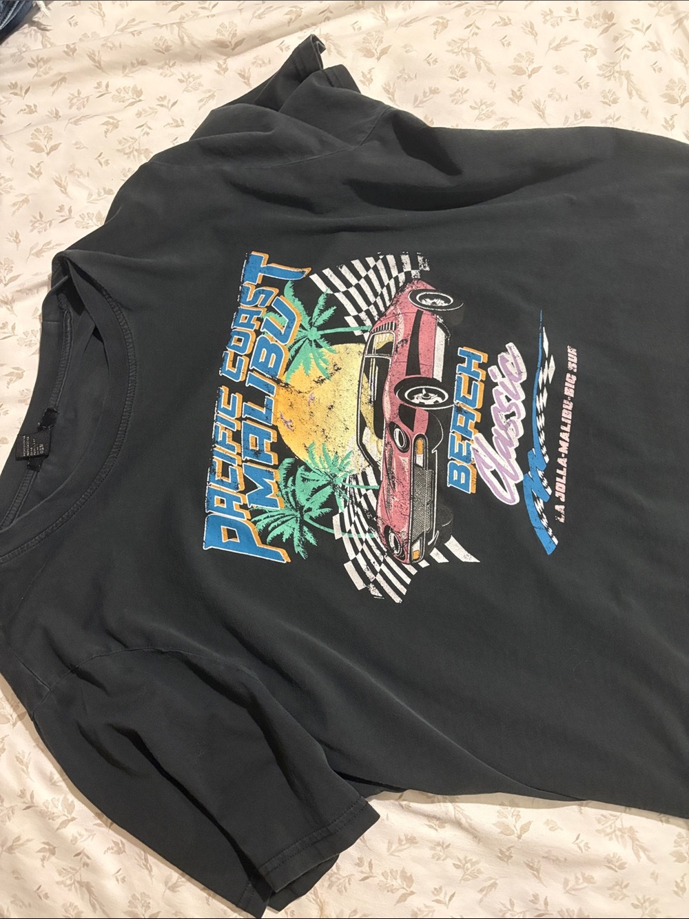 Forever 21 Black Crewneck Tee with Woven Label